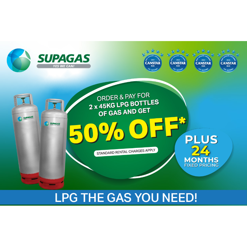 50% off 45kg LPG Offer